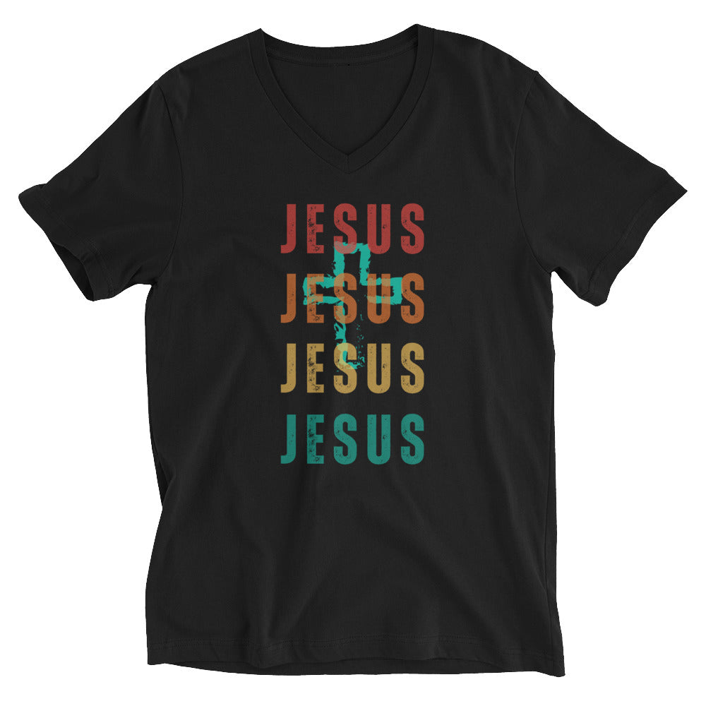 Jesus Retro V-Neck
