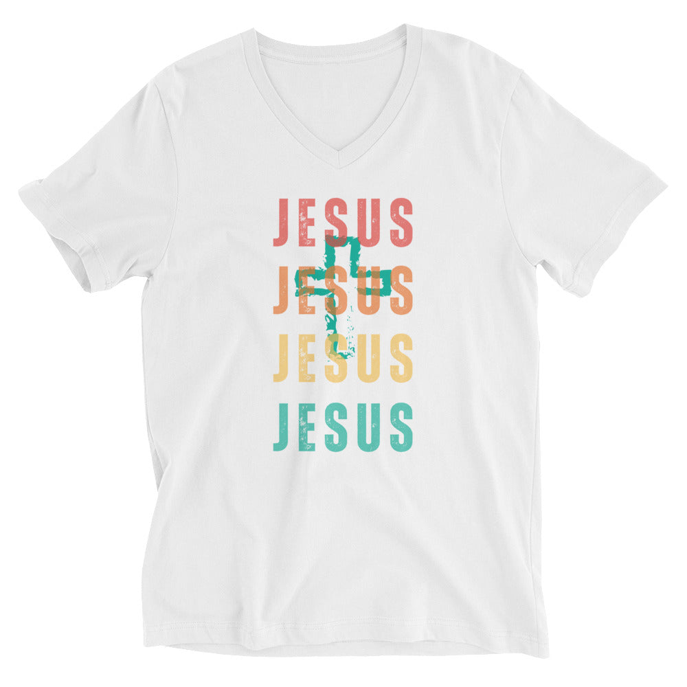 Jesus Retro V-Neck